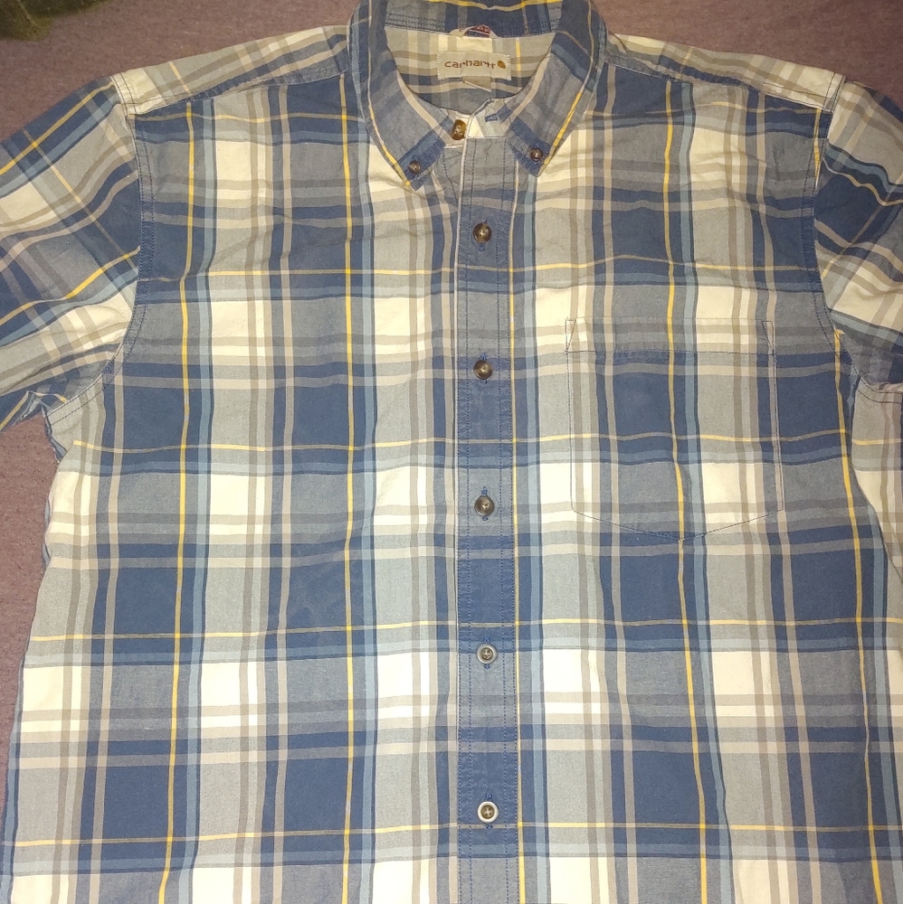 Carhartt, Vintage plaid Button Down. NWOT